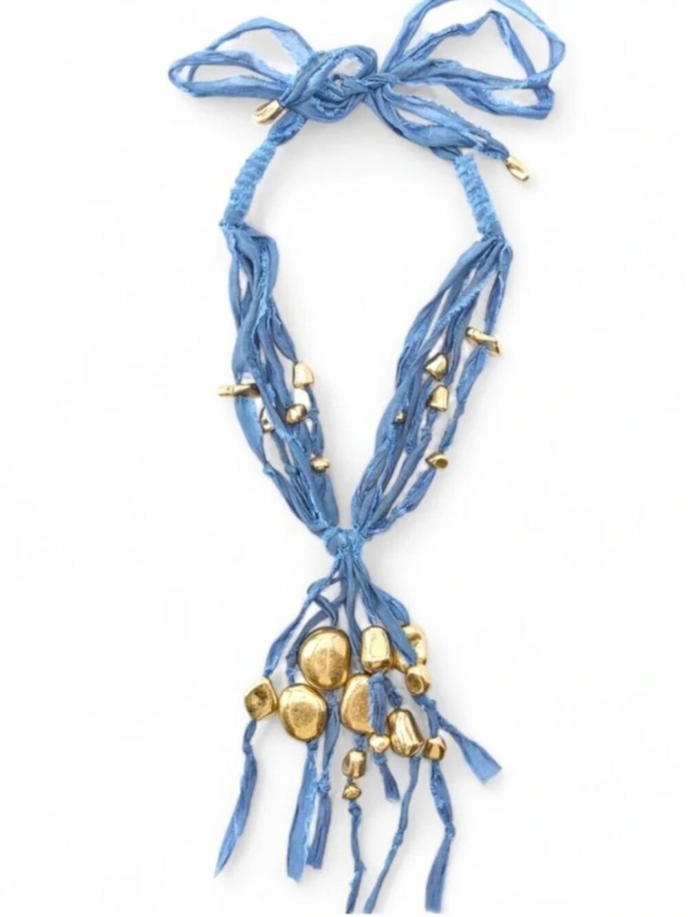 ZARA WOVEN NECKLACE WITH METAL PIECES - 0/4548/229/303/03